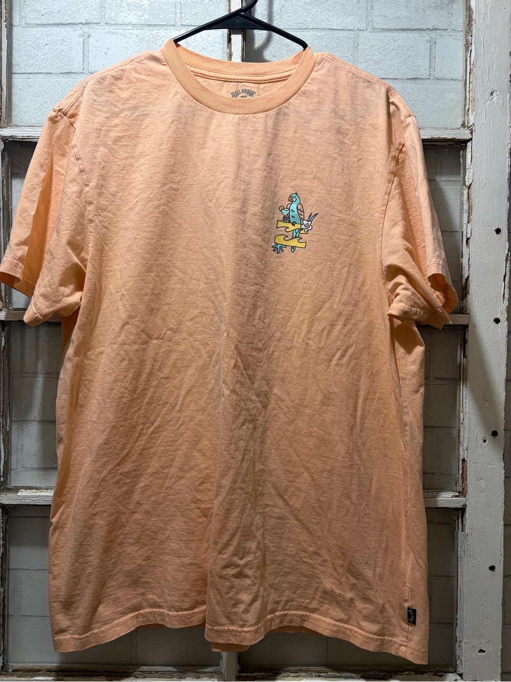Billabong Men’s Peach Parrot Graphic T-Shirt XL | Surf Lounge Tee
